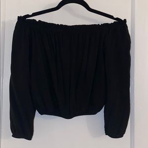 Brandy Melville Off the Shoulder Black Long Sleeve